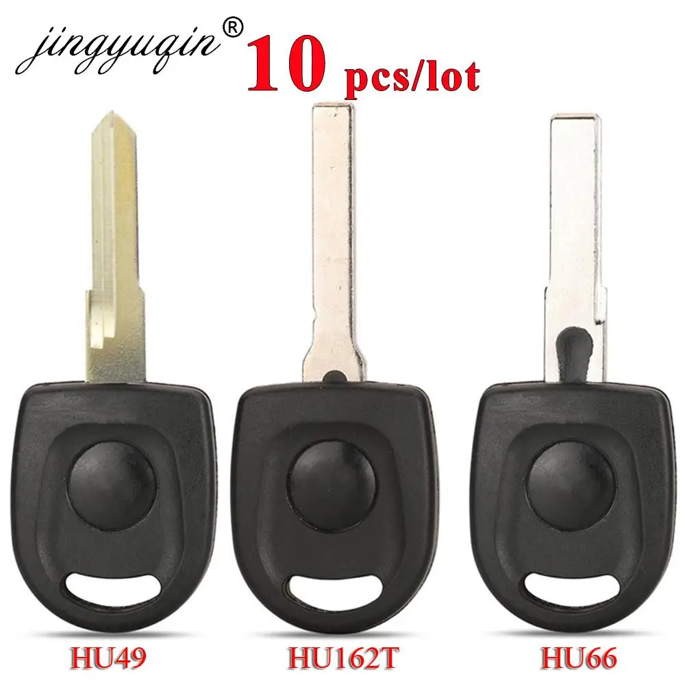 Jingyuqin 10 Stück/Set für VW Transponder-Schlüsselgehäuse Autoschlüsselrohling für Passat B5 Voyage Golf Jetta Polo Bora
