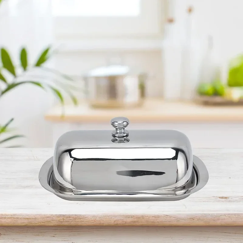 Butter Storage Box Butter Dish with Lid Bread Container Steak Salad Biscuit Cheese Plate Restaurant Kitchen Accessories Butter Storage Box