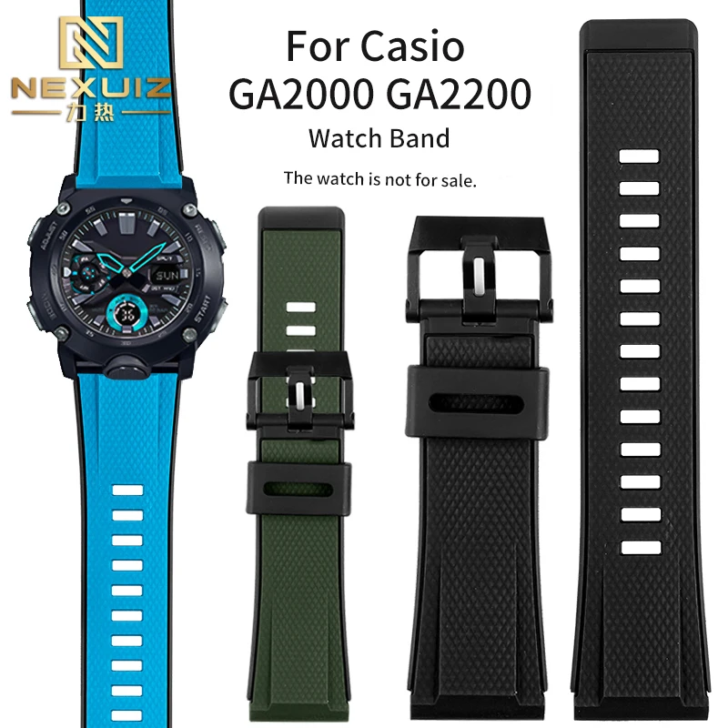 Cinturino Per Orologio In Silicone Resina Impermeabile Per Casio Ga2000/2200 Prg-6600 Prw-6600 Prg-600/650 Protrek Sport All'Aria Aperta Per Uomo 24Mm