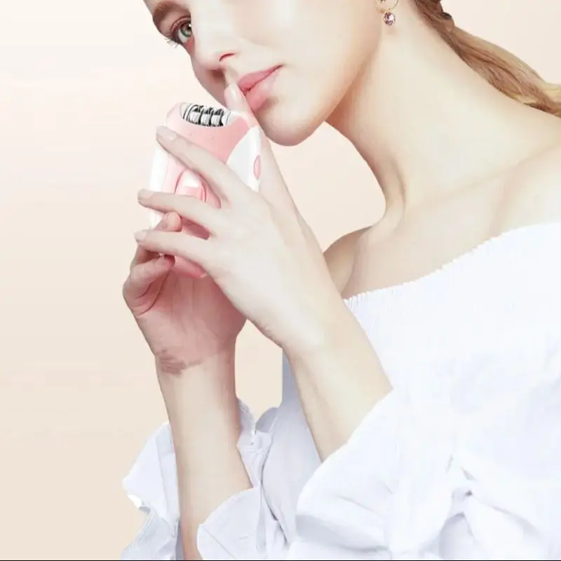 Electric Epilator Kemei Lady's Electric Epilator Two Speed Rechargeable Remover Waterproof Portable Women's Shaver For Legs and Bikini Area KM-189B