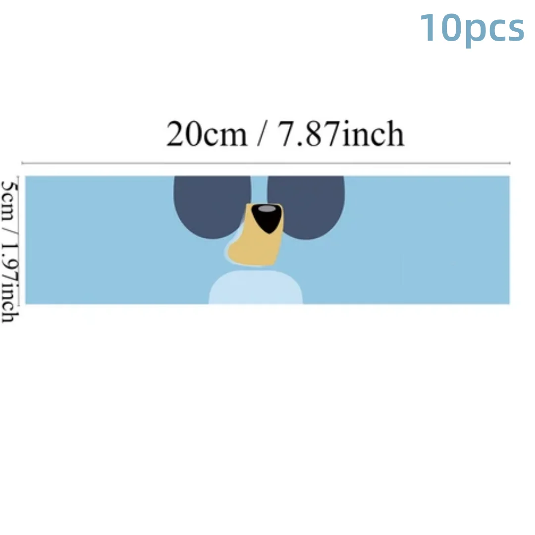 Party Decorations 20pcs/10pcs Blue Dog Water Bottle Packaging Label Birthday Label Sticker Personalized Birthday Party Decoration