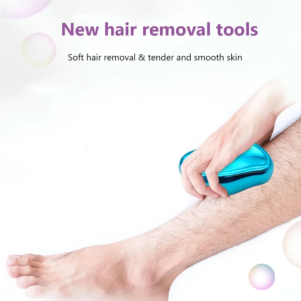 Crystal Hair Eraser Physical Hair Remover Eraser Safety Epilator Reusable Easy Clean Body Beauty Glass Bleame Hair Removal Tool 3