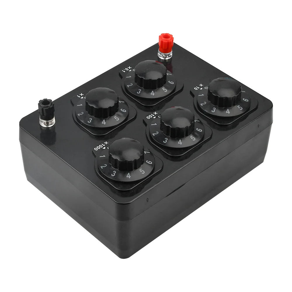 Precision Resistance Box 0-9999&Omega;/0-9999.9&Omega; Adjustable Decade Resistor Teaching Instrument For Physical Experiment Tools Gaqqee resistance box