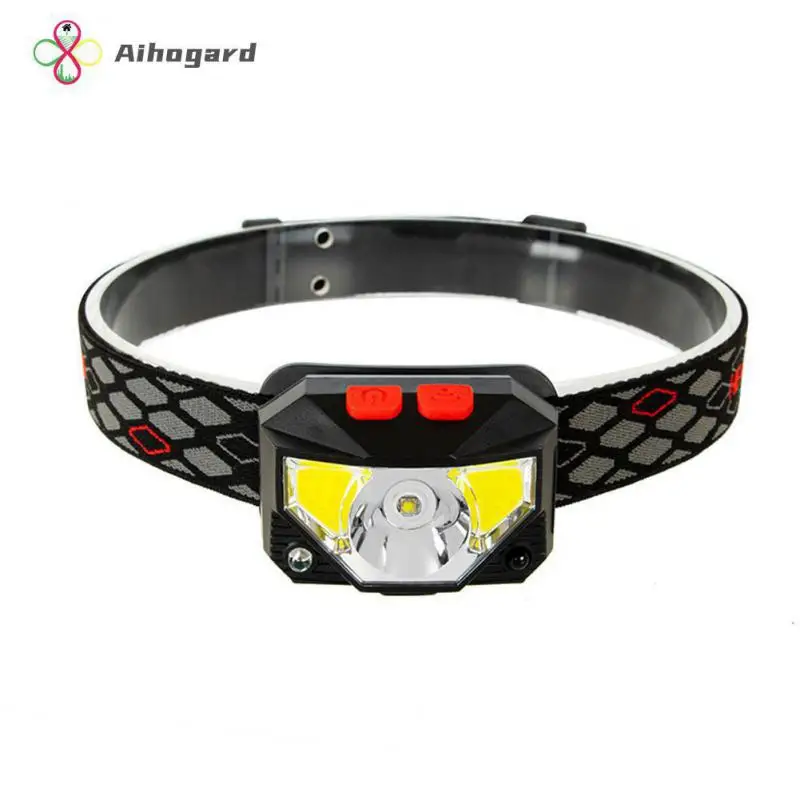 

Мощный фонарь с датчиком движения, яркий Головной фонарь с COB матрицей, для рыбалки и кемпинга