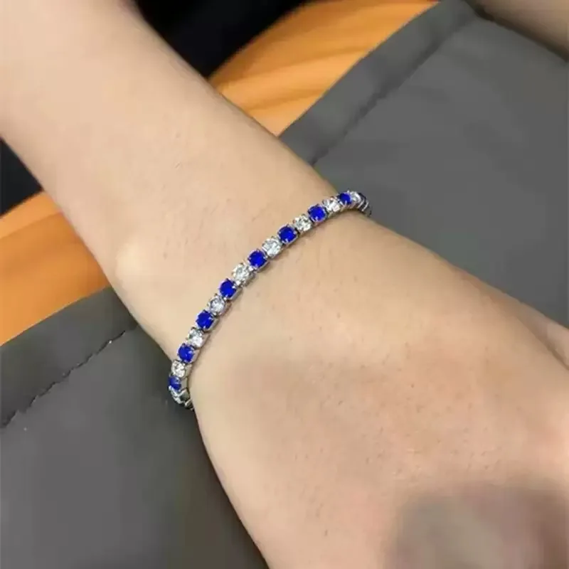 여성용 테니스 팔찌 4mm 지르콘 16cm23cm 길이 조절 가능 파티/웨딩 주얼리