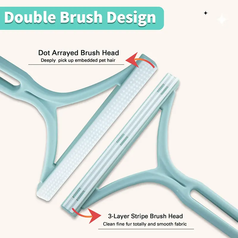 Pet Hair Remover Couch Carpet Scraper Fur Removal Tool Reusable Cat Hair Removal Brush for Furniture Dog Lint Cleaner 1PC