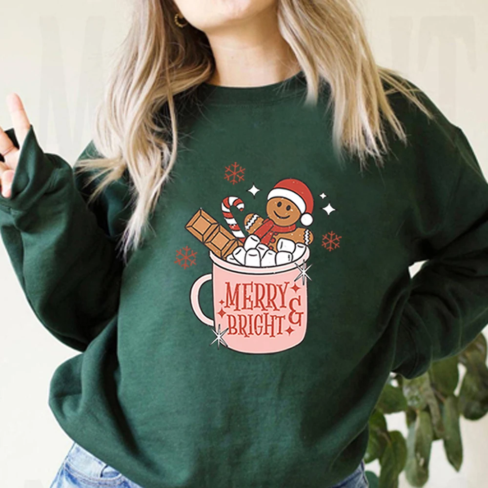 Felpa Con Cappuccio In Pile Con Stampa Natalizia, Maniche Lunghe - Foto 2