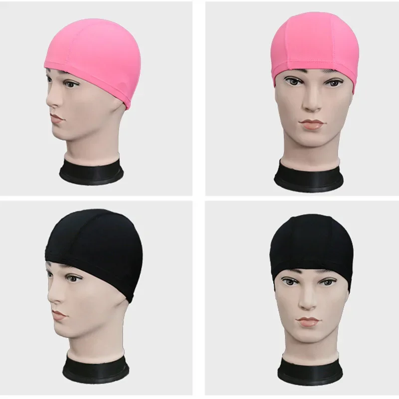 Ultra thin Bathing Caps Free Size Comfortable Swimming Caps For Men Women Elastic Nylon Ear Protection Long Hair Swimming Hat 3