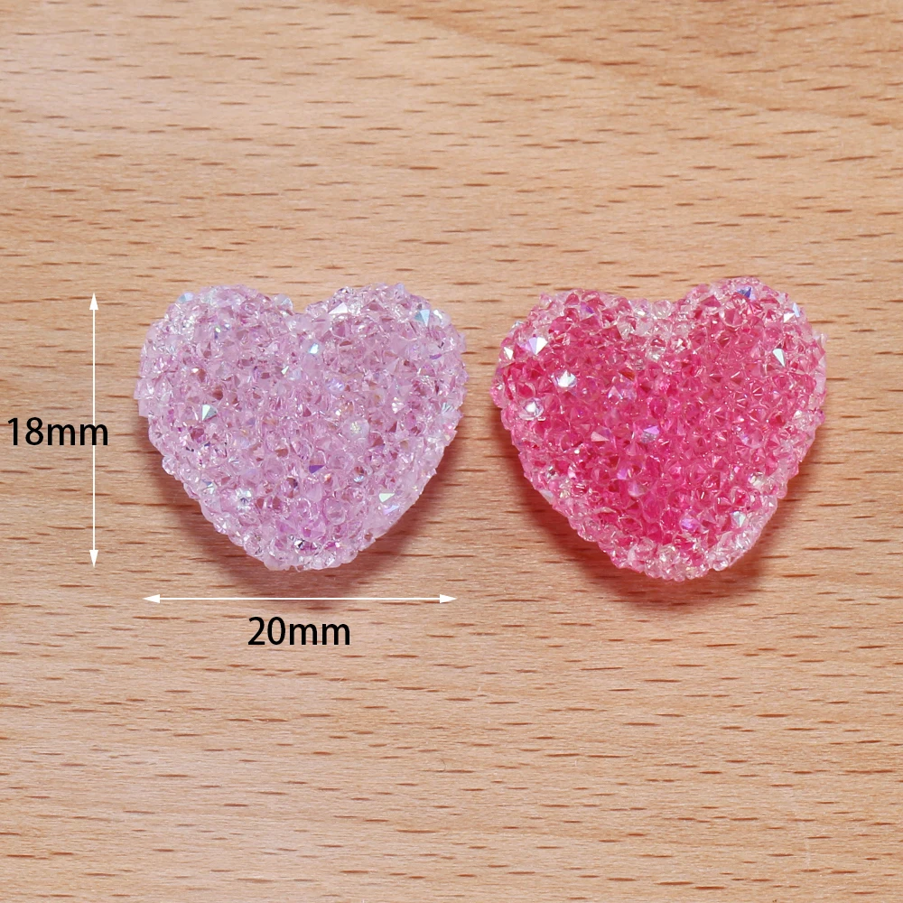 4pcs Shiny Hearts Shape Resin Pendant Charms for Earrings Necklace Jewelry Making Diy Supplies Accessories Phone Case Decoration