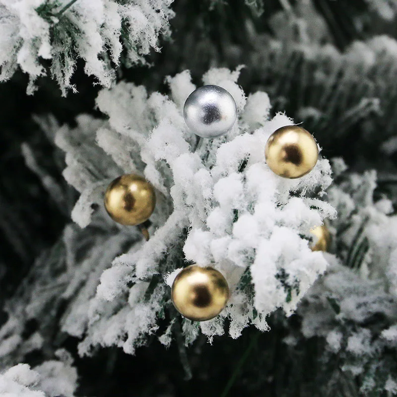 6cm Green Pole Berry Single Artificial Fruit Gold Silver Decoration Christmas Berry Accessories Party DIY Gift 100 Pcs/pack