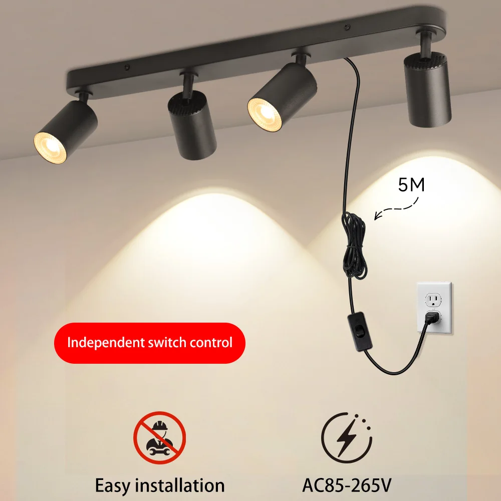 รูปสินค้า ไฟสปอตไลท์ LED ติดเพดาน สวิตช์ปลั๊ก หลอดเปลี่ยนได้