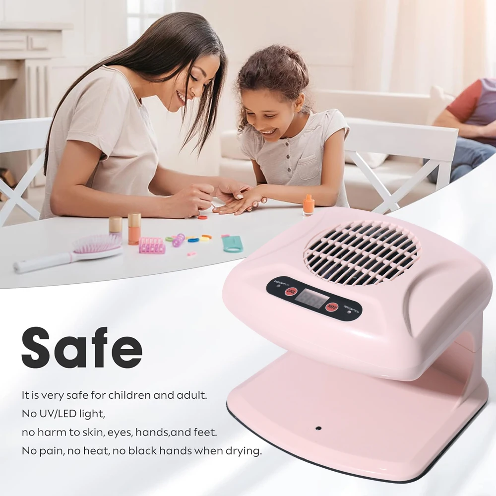 LULAA Cold Hot Air Nail Dryer Manicure Nail Fan Infrared Automatic Warm Cool Wind Blower Dryer For Nail Polish Fast Curing 6