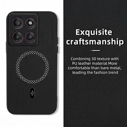 Fashion Protection Slim Magnetic Phone Case Cover for Motorola Edge 70 (Black)