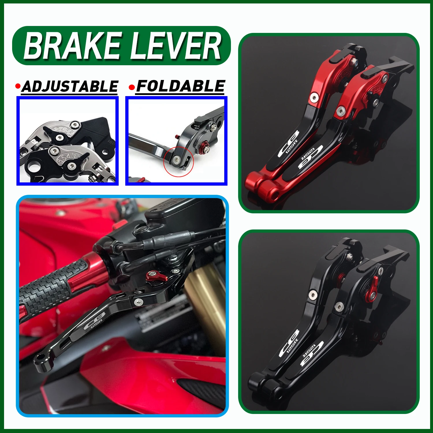 Accessories Brake Lever Clutch Lever Set Folding Handle Guard Levers for Honda CB125R CB 125R Neo Sports Cafe