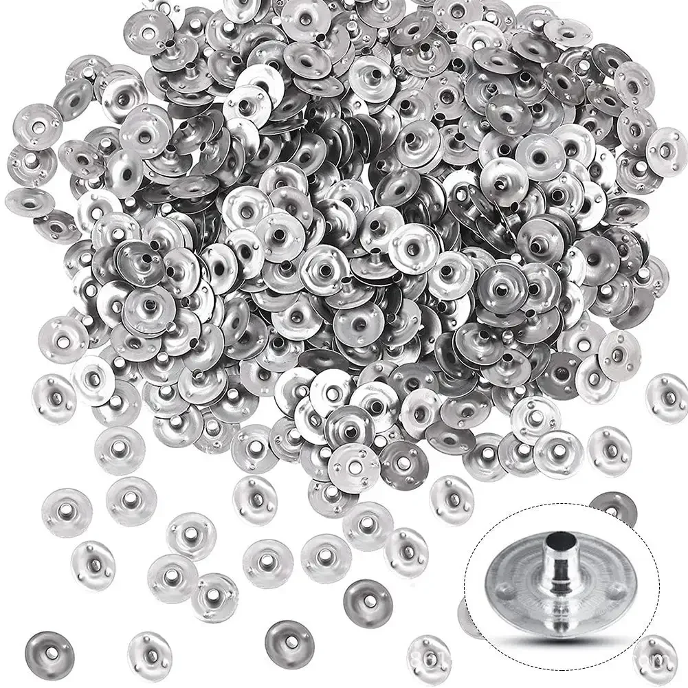 100 Pcs Durable Waxed Candles Making Metal Wick Sustainers Carry Holders Tabs Tool DIY Crafts Candle Wicks DIY Candle Making