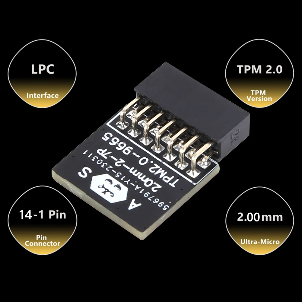 TPM Security Module 1Pcs 4GB For ASUS ASRock MSI ASRock GIGABYTE WIN11 LPC 14/18/20 Pin Motherboards Card
