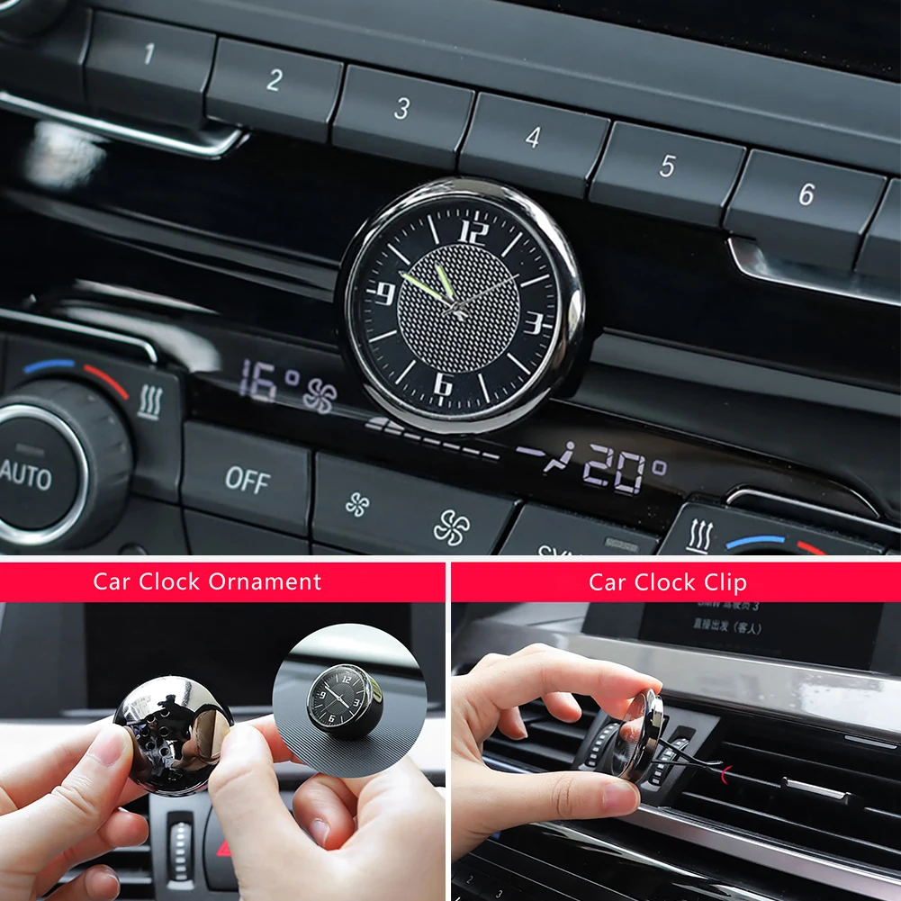 Air Vents Outlet Watch Battery Operated Auto Dashboard Time Display Pointer  Display Car Watch Luminous Clock Automobile Parts - AliExpress