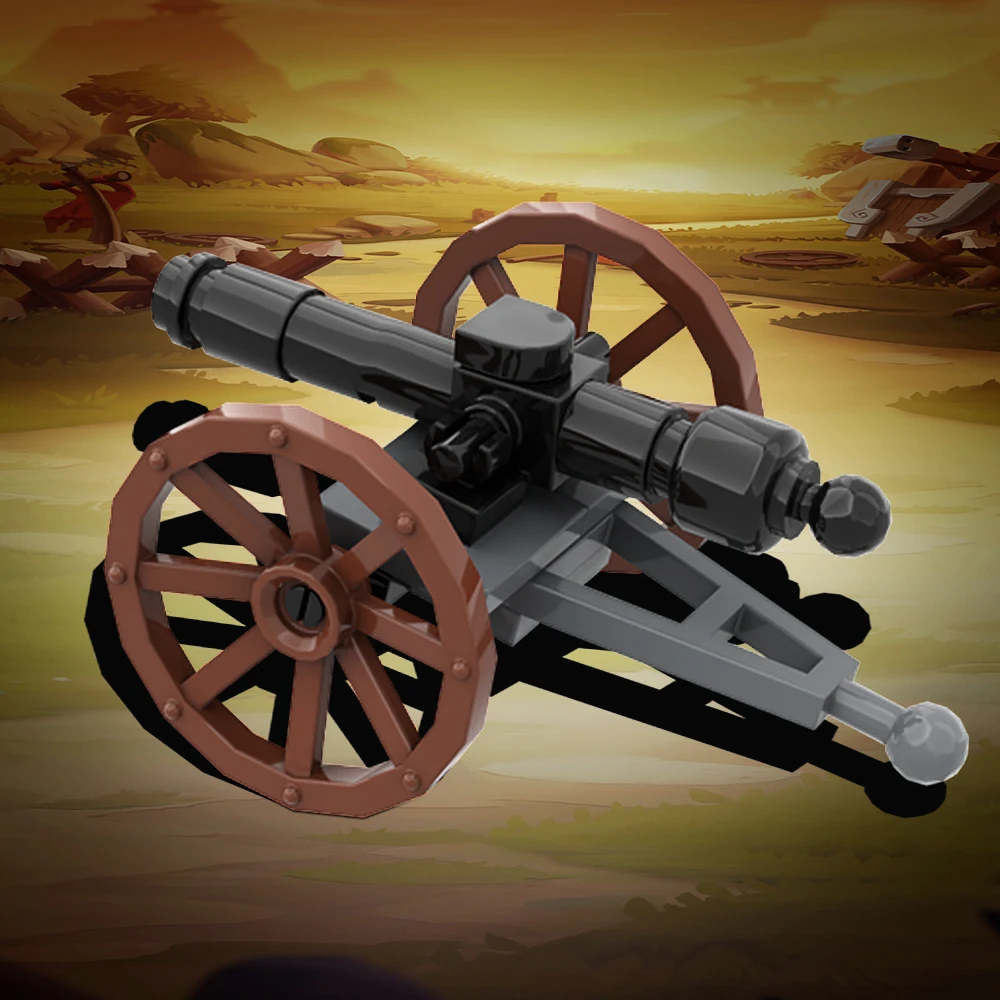 Wii Military Moc Field Gun Per Soldati Imperiali Mattoni Modello Field Gun Building Blocks Set Arma Cannon Toys Gift
