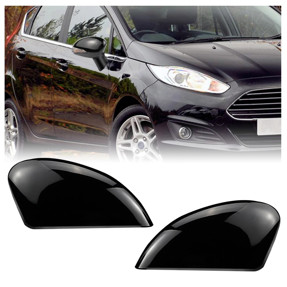 

Right & Left Side Wing Rear View Mirror Cover For Ford Fiesta MK7 2008 2009 2010 2011 2012 2013-2017