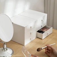SHIMOYAMA Office Organizer White Drawer 3 Layer Countertop & Desktop Cosmetic Makeup Storage Organizer For Jewelry & Sundries 2