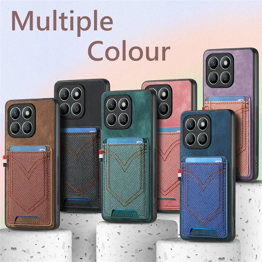 Magnetic Leather Card Case with 360° Lens Armor Protection