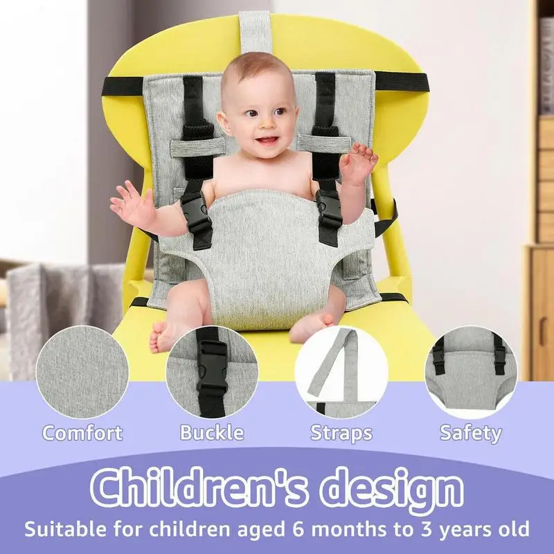 High Chair Straps Safety High Chair Seat Feeding Belt Portable Must-Have Travel Items For Eating Out Travel Vacation Dining