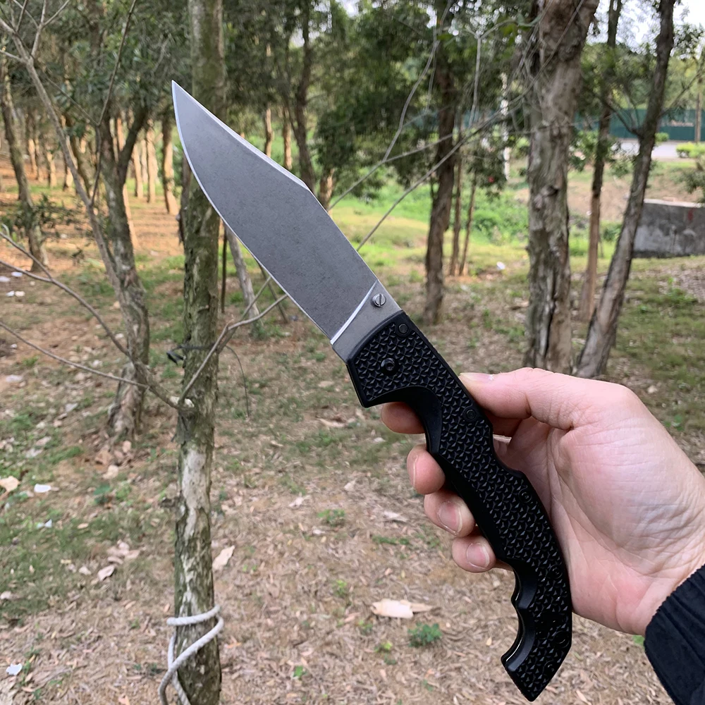 Large Voyager Cold Folding Pocket Knife Military Tactical Knives EDC Multipurpose Outdoor Survival Hunting Tanto Knife for Men 3