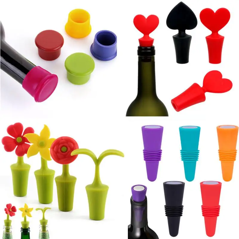 Wine Stopper Flower Silicone For Beer Champagne Kitchen Bar