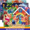 60 Pieces Montessori Wooden Puzzle Cartoon Animals Pattern Jigsaw Puzzles Game Kids Educational Learning Toys Gifts for Children 1