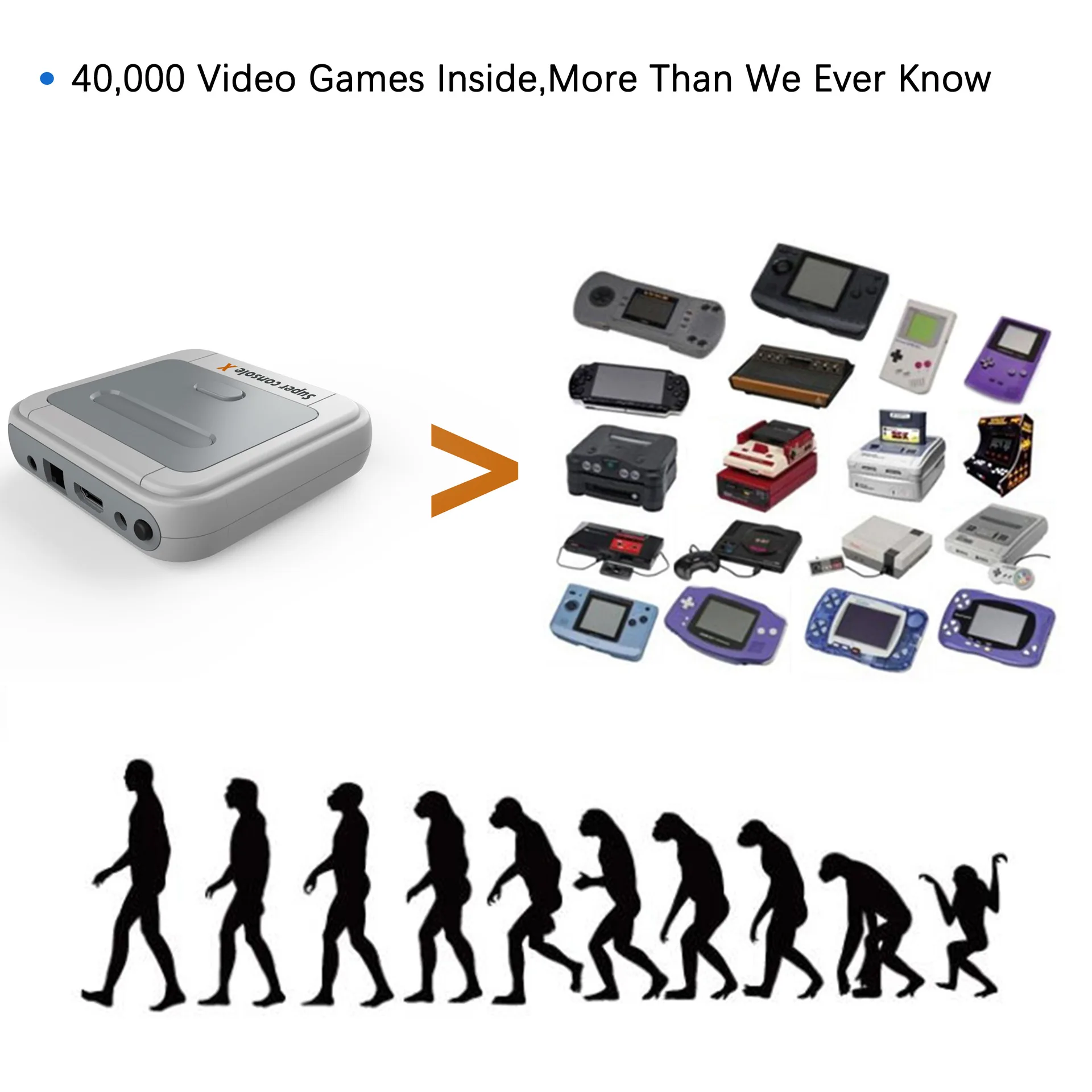  ܼ XPro  50000 +  ÷̾ PS1/N64/DC  4K HD HDMI   2.4G   Ʈѷ 