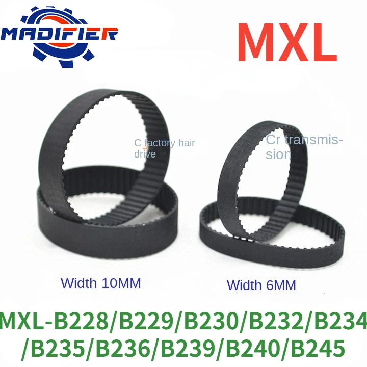 

MXL Synchronous Timing belt B228MXL/B229MXL/B230MXL/B232MXL/ B234MXL/B235MXL/B236MXL/B239MXL/B240MXL/B245MXL Width 6/10mm