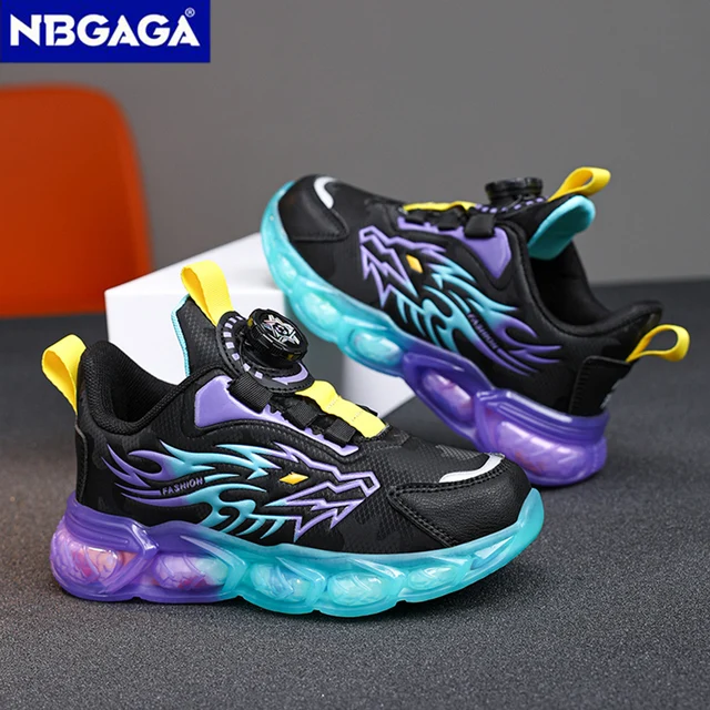 Boys Dragon Pattern Sneakers 4