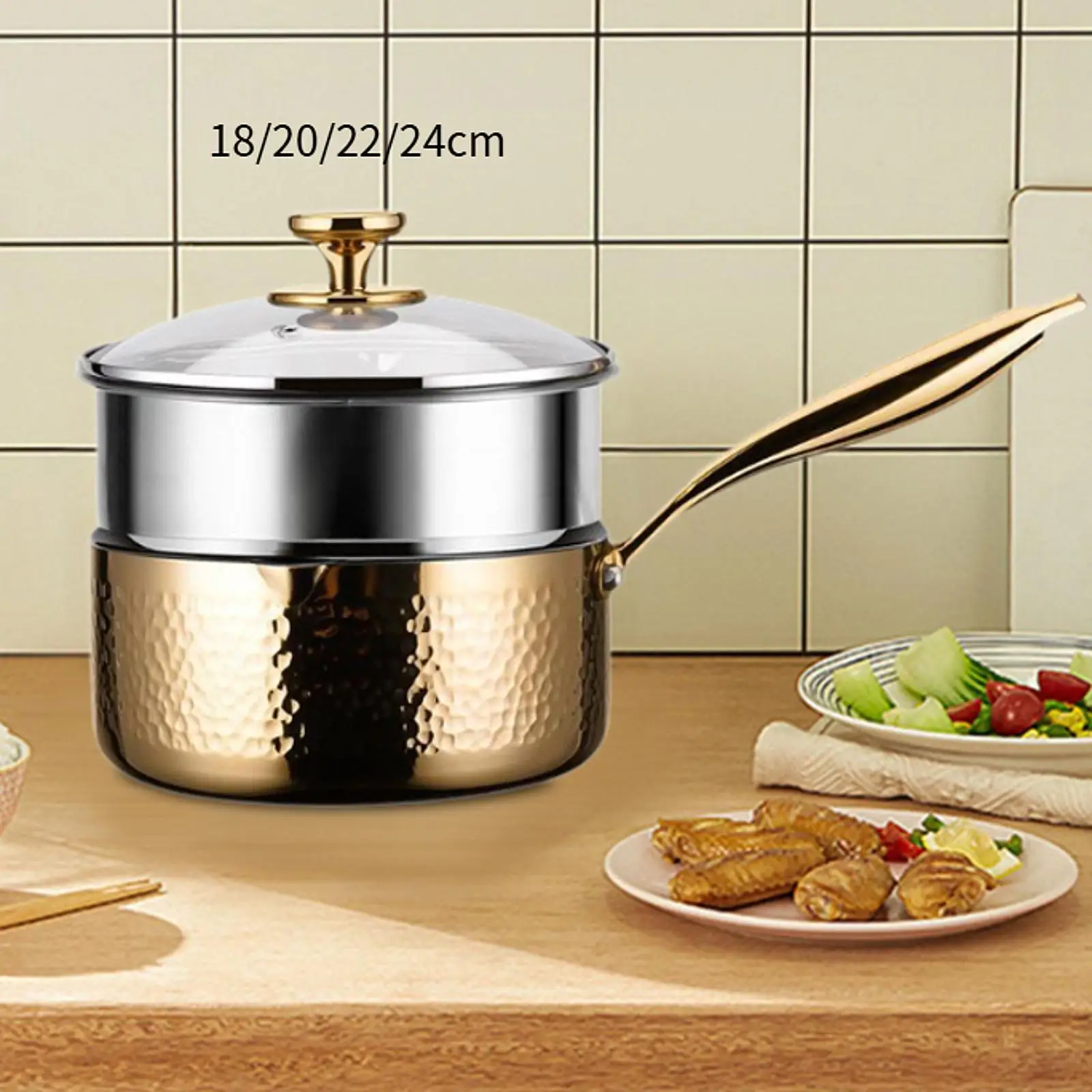 Saucepan with Lid Pasta Cookware Ergonomic Handle Deep Frying Pot Milk Soup Pan Saucepan with Lid Pasta Cookware Ergonomic Handle Deep Frying Pot Milk Soup Pan