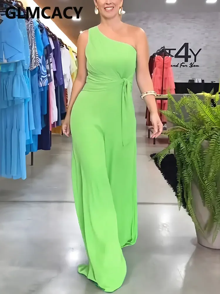

Women One Shoulder Casual Loose Jumpsuits