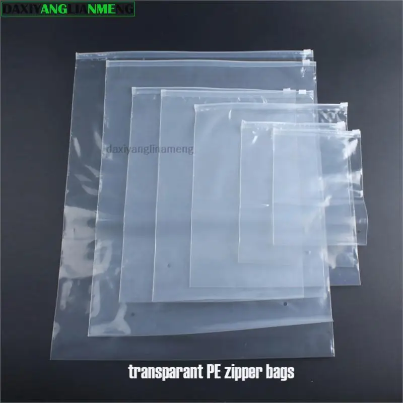 5/10pcs Transparent Plastic Packaging Large Clothing Pe Flat