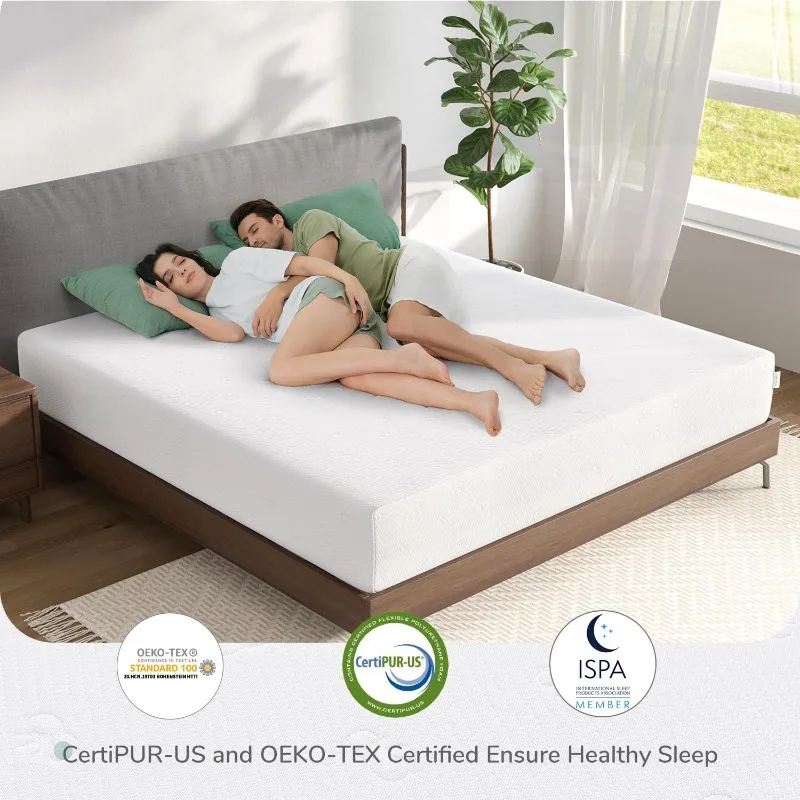 Novilla King Mattress, 12 Inch King Size Memory Foam Mattress with Comfort Foam for Pressure Relief & Cool Fresh Sleep 2