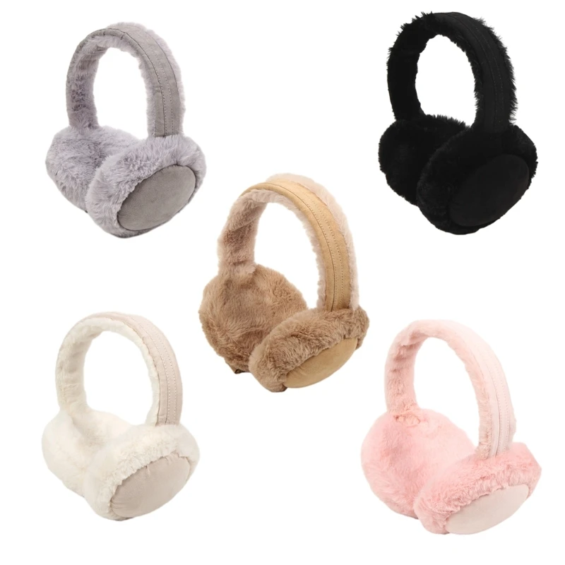 

Winter Teens Plush Ear Warmer Elastic Windproof Solid Color Earmuff Adult Unisex Winter Cycling Skiing Hiking drop shipping