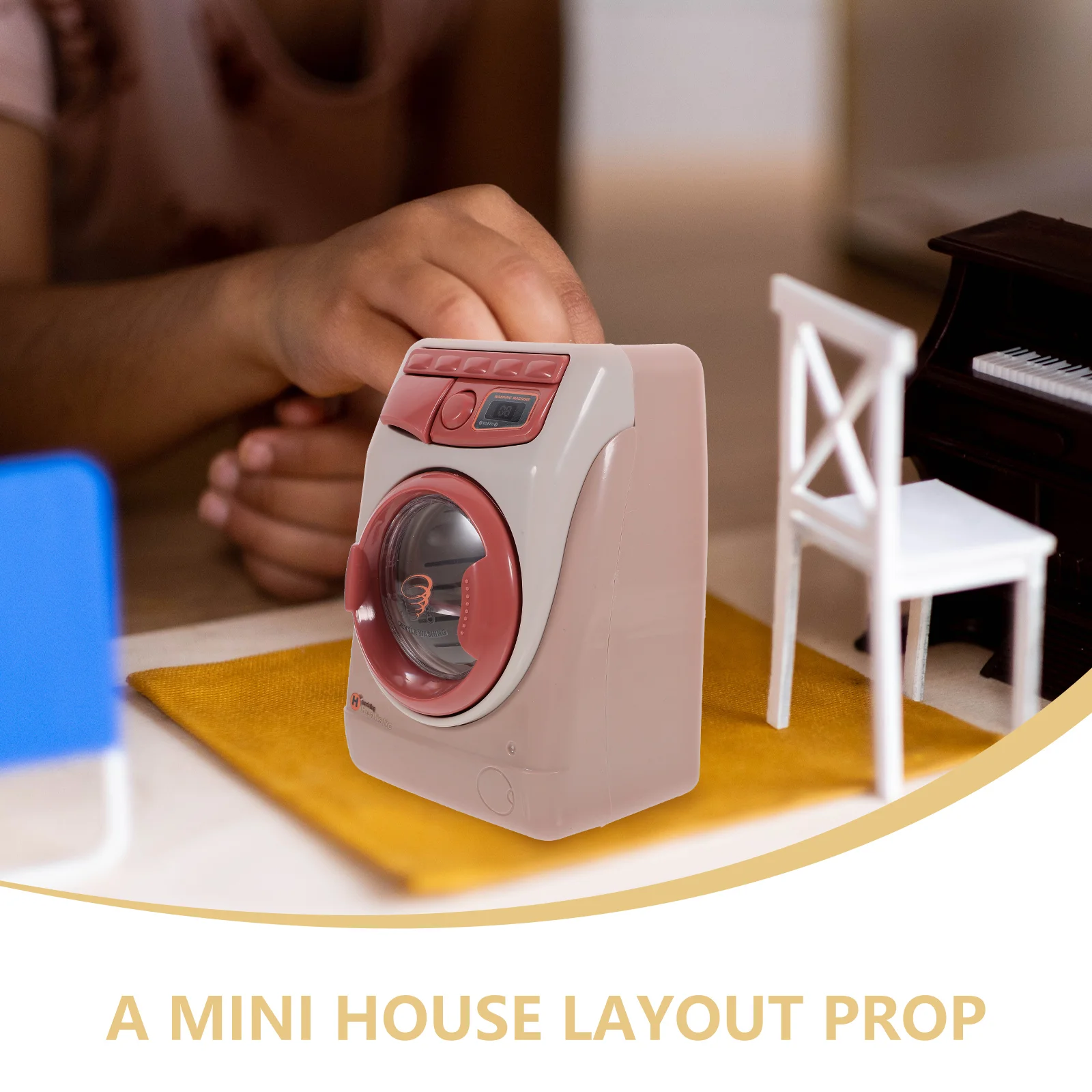 Pretend Play House Appliances Washing Machine Toy, Kids Washer Playset Laundry Toy Over 3 Years Old Kids Washer Dryer New 4