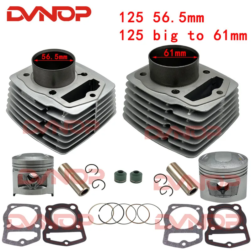 Cylindre Gros Alésage 61 Mm Pour Honda CB125S CL125S XL125 SL125 (1971-1985) - Kit Piston