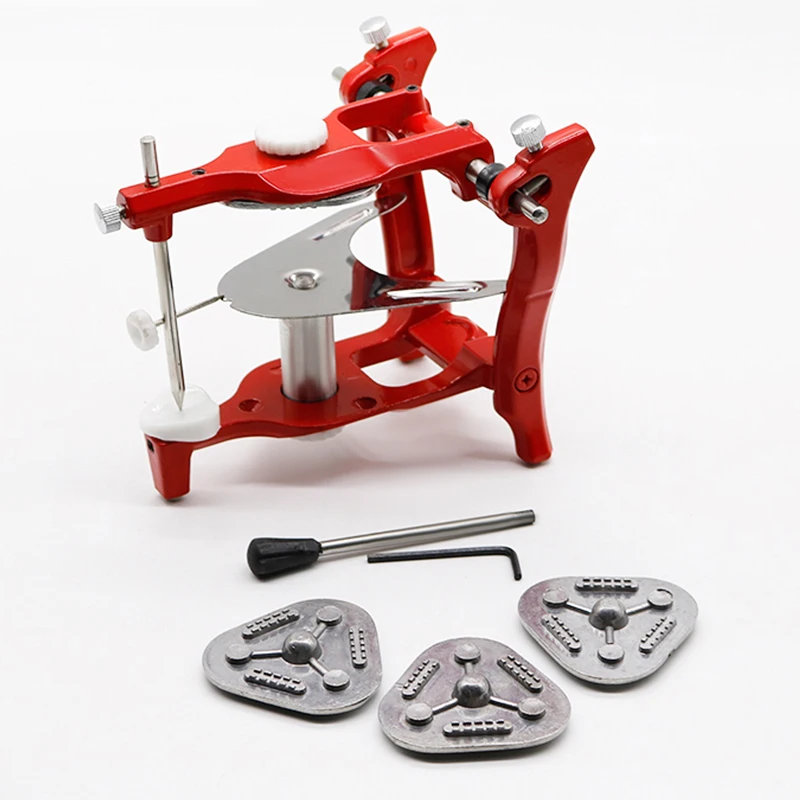 

1 Set Dentist Use Adjustable Full Mouth Anatomical Precision Articulator Denture Magnetic Articulator With 3 Pcs Gaske Lab Tool