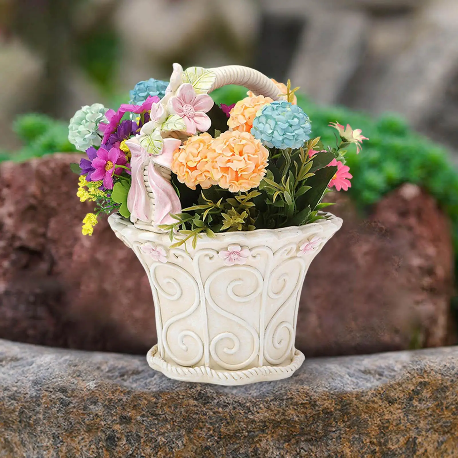 

European Style Flower Pot Traditional Planter for Porch Backyard Home Indoor Gifts