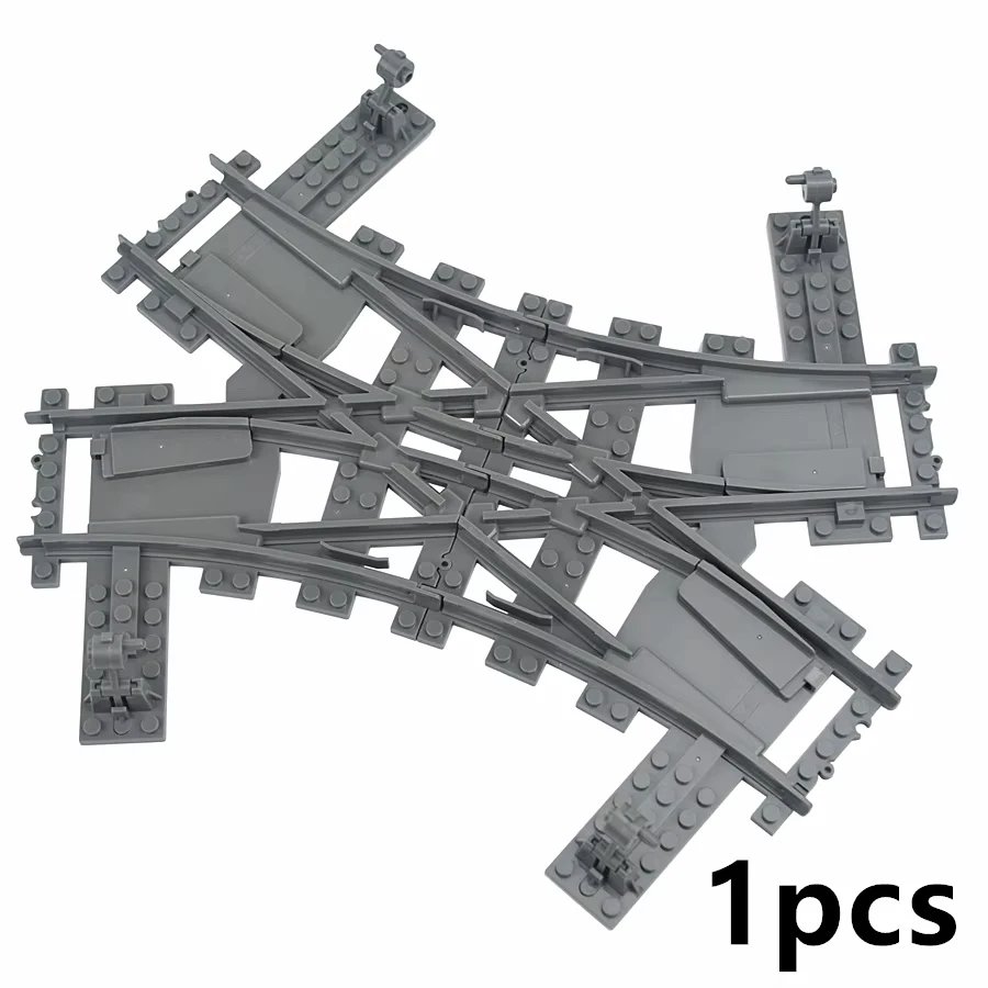 City Train Rail Tracks and Railway Building Block Set - Creative DIY Brick Toys