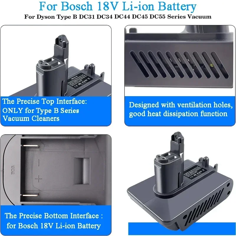 어댑터 컨버터 MT31B, DW31B, MIL31B, BOS31B, 마키타, 밀워키, 보쉬, 디월트 18V, 20V 배터리, 다이슨 B 타입 도구