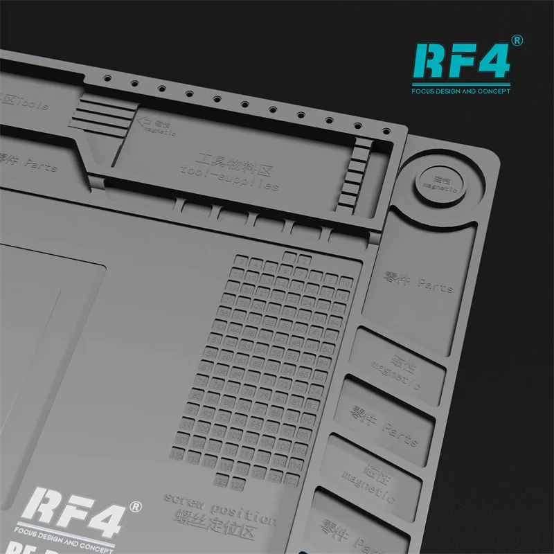 RF4 RF-PO11 정전기 방지 단열 패드, 휴대폰 마더보드 칩 IC 납땜 매트, 수리 도구 부품 보관