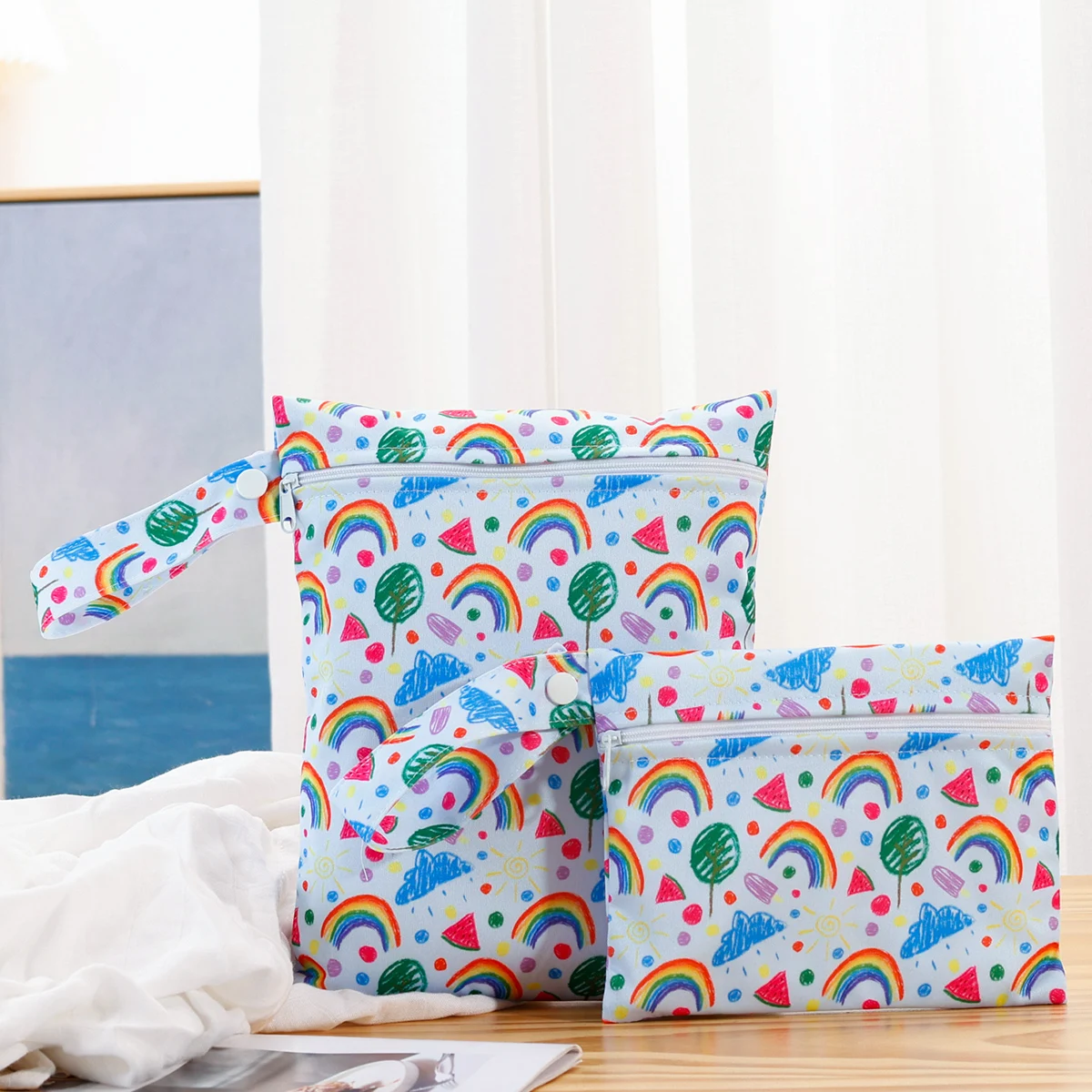 Elinfant 2-Piece Cute Waterproof Storage Bag Set