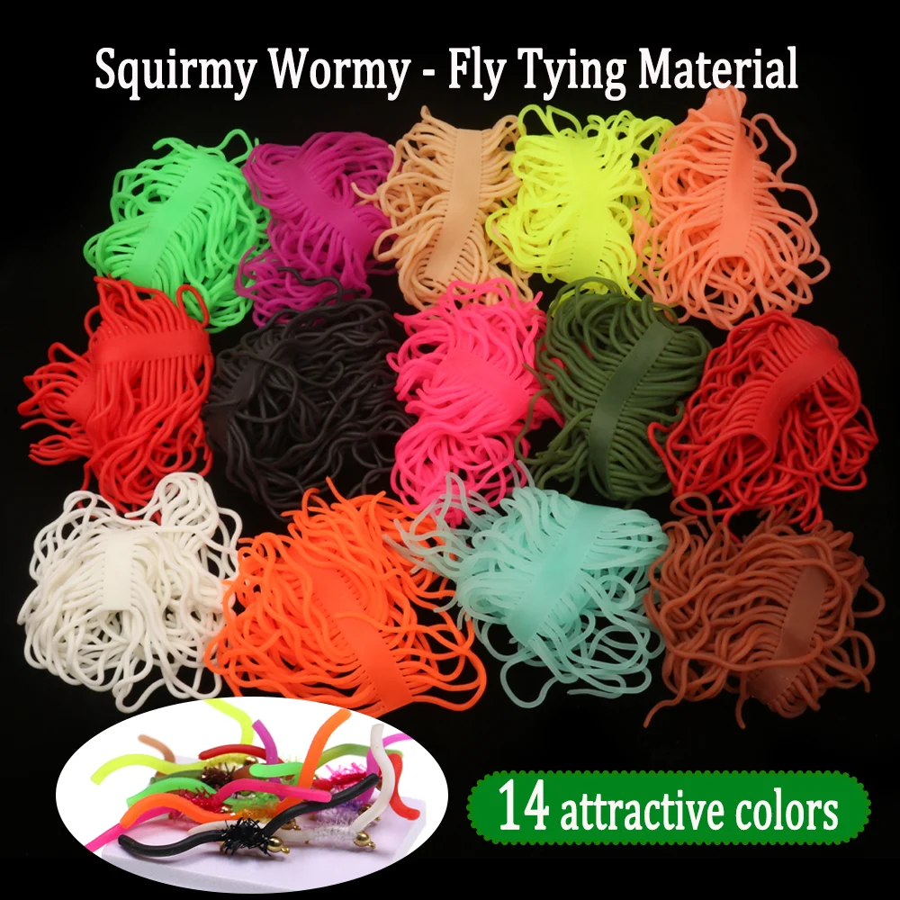 Squirmy Wormy Fly Tying Material - Soft Silicone Nymph Lure Bait