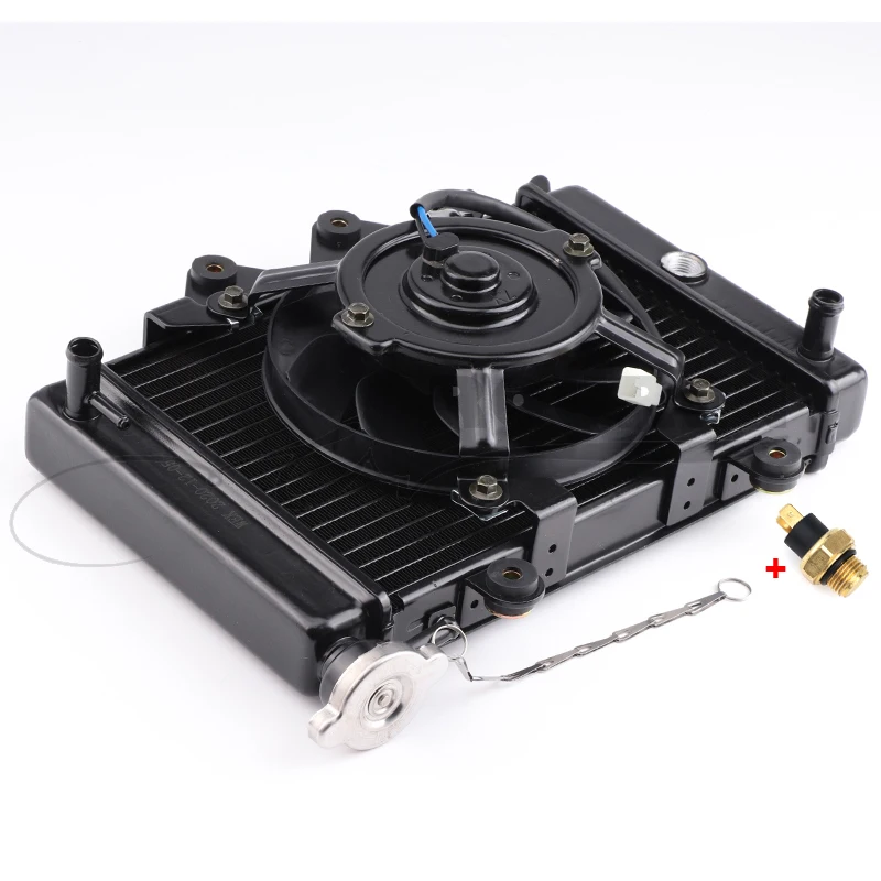 

200cc 250CC Water cooling engine cooler Radiator 12v fan for motorcycle moto Quad 4x4 ATV UTV parts