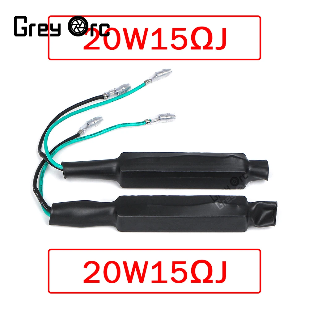 

20W 15ΩJ Flasher Universal Motorcycle A Pair LED Turn Signal Indicator Resistor Adapter Solution Does Not Flash or Fast Flash