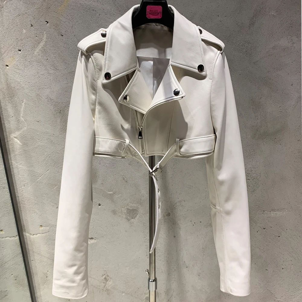 Veste En Peau D'agneau Véritable Femme - Marron, Chaude Et Douillette - Occasion Très Bon état