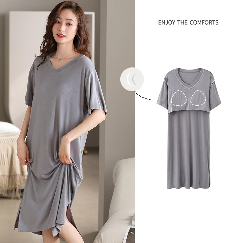 Spring Autumn Nightwear With Bust Padded Young Womens Pajama Sets Pyjamas Femme Sleepwear Girls Loungewear Pijama Mujer Homewear